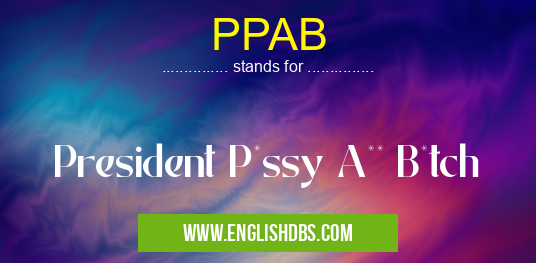 PPAB means President P*ssy A** B*tch PPAB