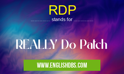 RDP means REALLY Do Patch RDP