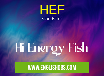 HEF means Hi Energy Fish HEF