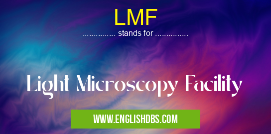 LMF means Light Microscopy Facility LMF
