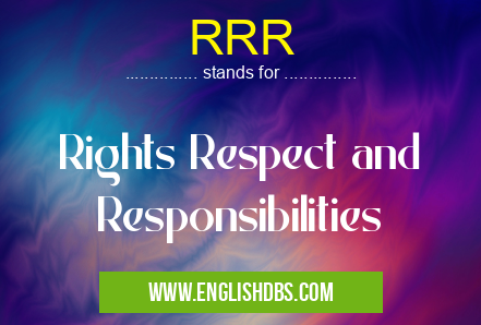 RRR means Rights Respect and Responsibilities RRR
