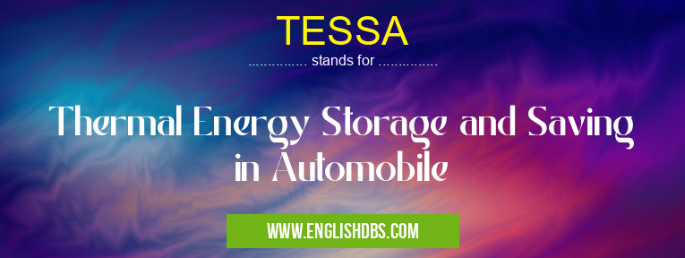 TESSA means Thermal Energy Storage and Saving in Automobile TESSA