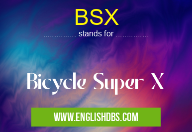 BSX means Bicycle Super X BSX