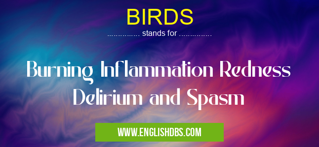 BIRDS means Burning Inflammation Redness Delirium and Spasm BIRDS