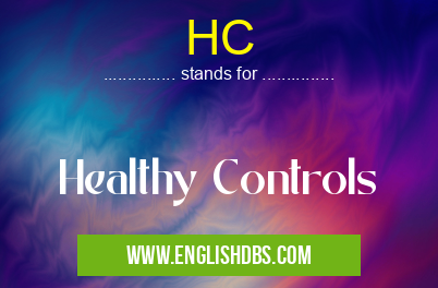 HC means Healthy Controls HC