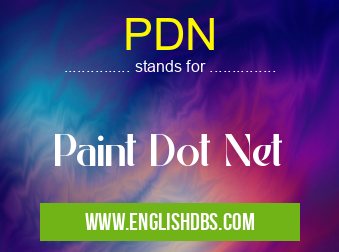 PDN means Paint Dot Net PDN
