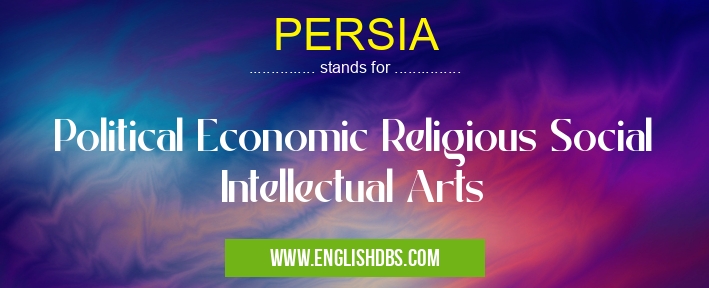 PERSIA means Political Economic Religious Social Intellectual Arts PERSIA