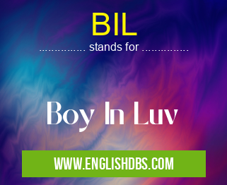 BIL means Boy In Luv BIL