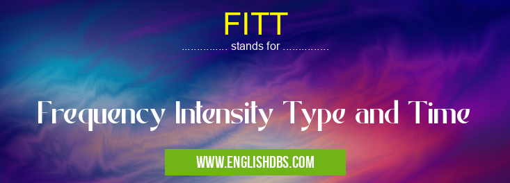 FITT means Frequency Intensity Type and Time FITT