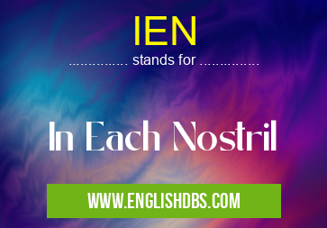 IEN means In Each Nostril IEN