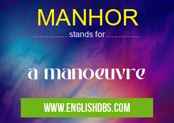 MANHOR means a manoeuvre MANHOR
