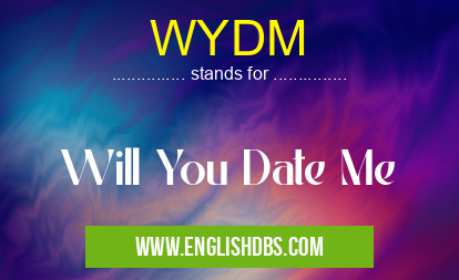 WYDM means Will You Date Me WYDM