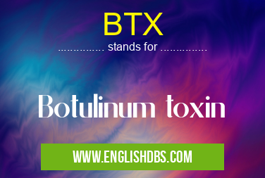 BTX means Botulinum toxin BTX
