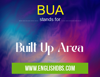BUA means Built Up Area BUA