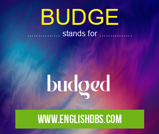 BUDGE means budged BUDGE