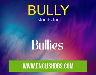 BULLY means Bullies BULLY