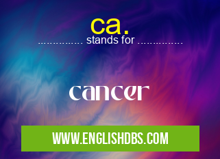 ca. means cancer ca.
