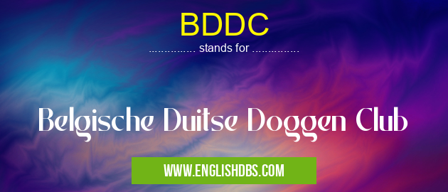 BDDC means Belgische Duitse Doggen Club BDDC