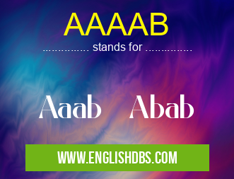 AAAAB means Aaab Abab AAAAB