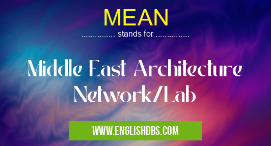 MEAN means Middle East Architecture Network/Lab MEAN