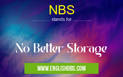 NBS means No Better Storage NBS