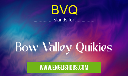 BVQ means Bow Valley Quikies BVQ