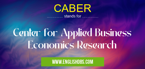 CABER means Center for Applied Business Economics Research CABER