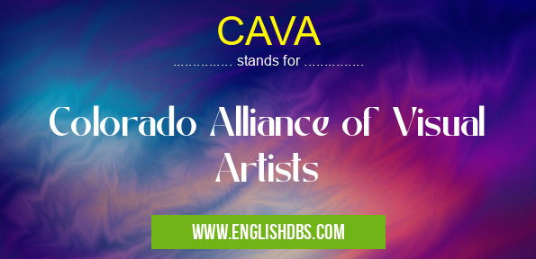 CAVA means Colorado Alliance of Visual Artists CAVA