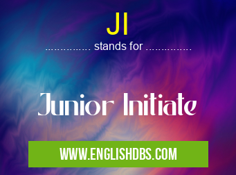 JI means Junior Initiate JI