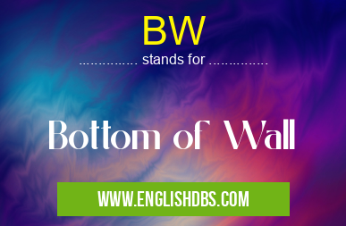 BW means Bottom of Wall BW