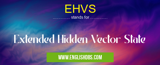 EHVS means Extended Hidden Vector State EHVS