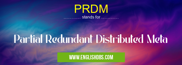 PRDM means Partial Redundant Distributed Meta PRDM