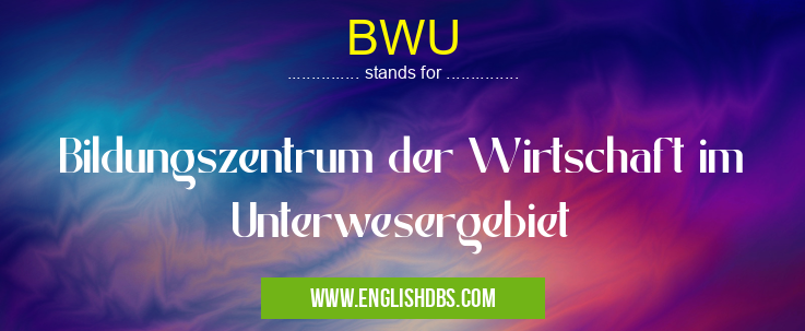 BWU means Bildungszentrum der Wirtschaft im Unterwesergebiet BWU