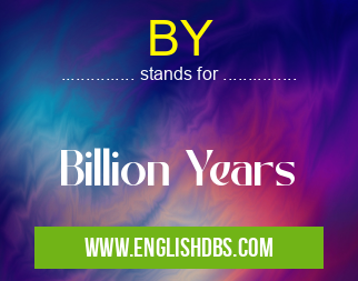 BY means Billion Years BY