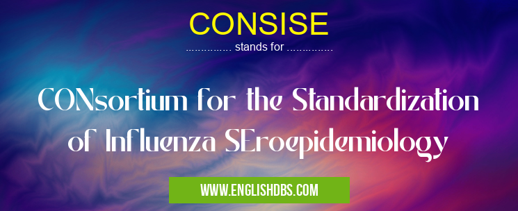 CONSISE means CONsortium for the Standardization of Influenza SEroepidemiology CONSISE