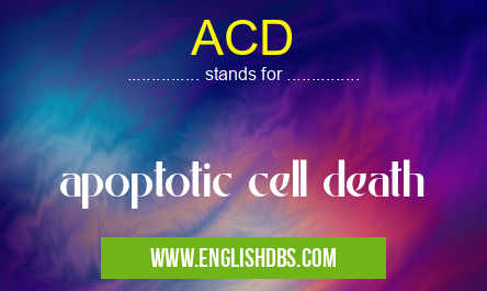 ACD means apoptotic cell death ACD