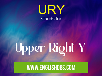 URY means Upper Right Y URY