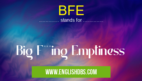 BFE means Big F***ing Emptiness BFE