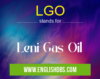 LGO means Leni Gas Oil LGO
