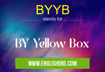 BYYB means BY Yellow Box BYYB