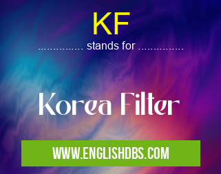 KF means Korea Filter KF