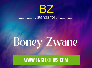 BZ means Boney Zwane BZ