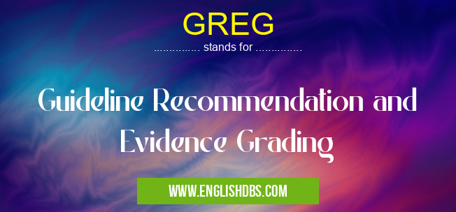 GREG means Guideline Recommendation and Evidence Grading GREG