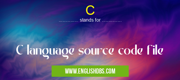 C means C language source code file C