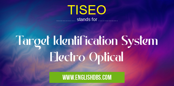 TISEO means Target Identification System Electro Optical TISEO