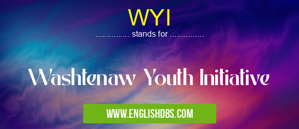 WYI means Washtenaw Youth Initiative WYI