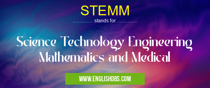 STEMM means Science Technology Engineering Mathematics and Medical STEMM