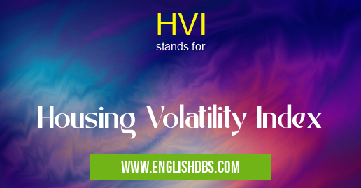 HVI means Housing Volatility Index HVI