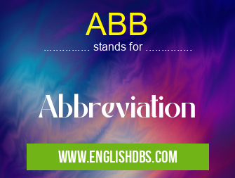 ABB means Abbreviation ABB