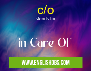 c/o means in Care Of c/o